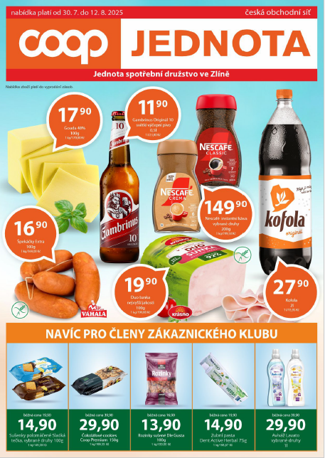 Nabídka od 30. 7. do 12. 8. 2025