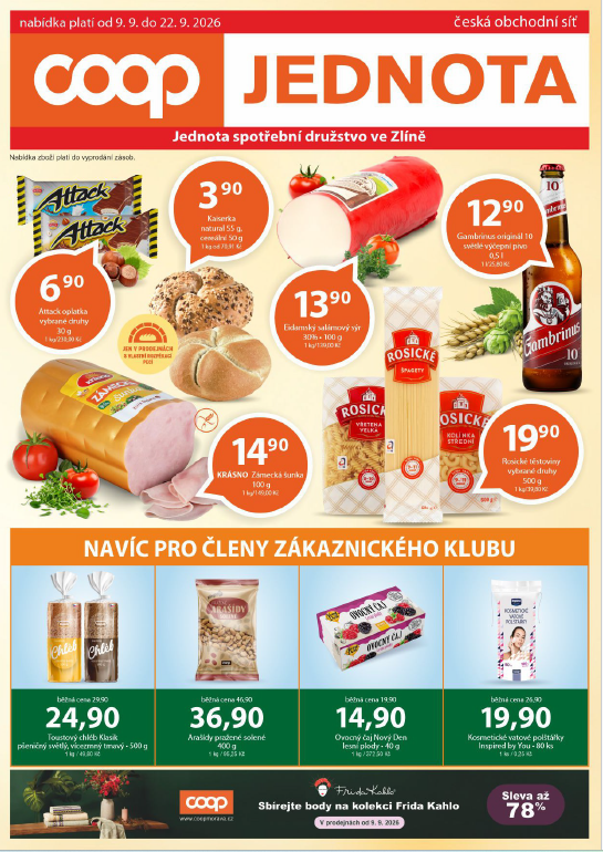 Nabídka od 9. 9. do 22. 9. 2026 Nabídka od 9. 9. do 22. 9. 2026